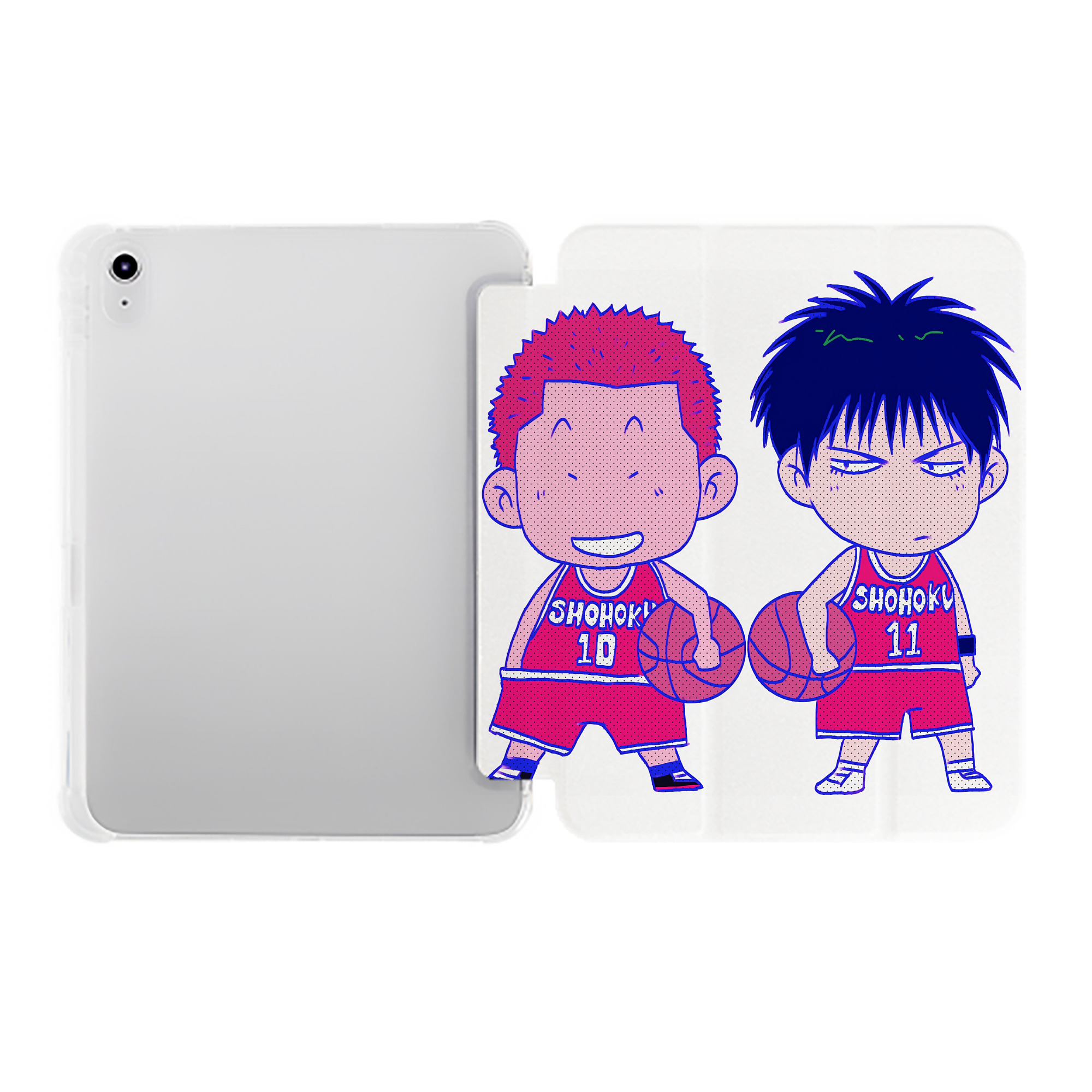 （画像用） SLAM DUNK／スラムダンク IPad ケース ペン収納付き 三つ折りスタンド PUレザー×シリコン 対応機種9.5/10.5/10.9インチ